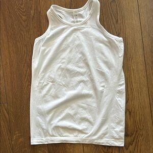 Athletic girl white tank size XL/14